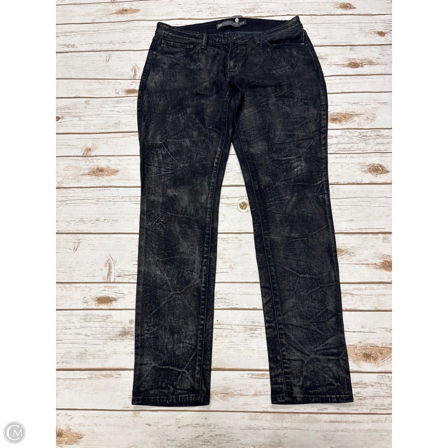 Jeans Skinny By Levis In Black Denim, Size: 10