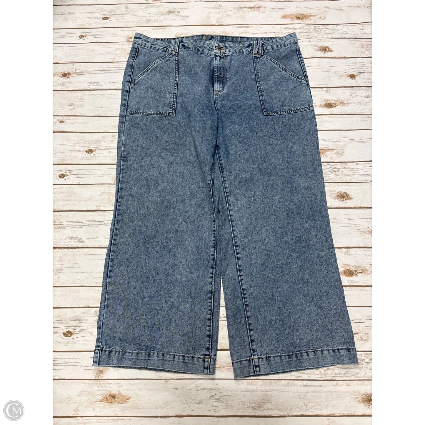 Jeans Wide Leg By Terra & Sky In Blue Denim, Size: 22