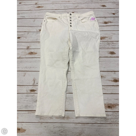 Jeans Straight By Universal Thread In White Denim, Size: 16