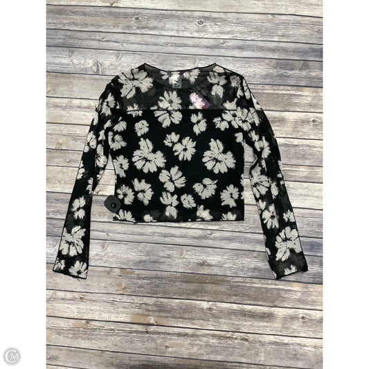 Top Long Sleeve By Cme In Black & Brown, Size: M