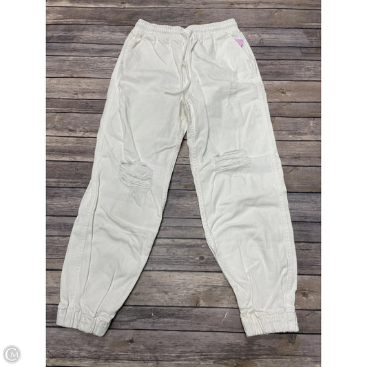 Jeans Cropped By Forever 21 In White Denim, Size: S