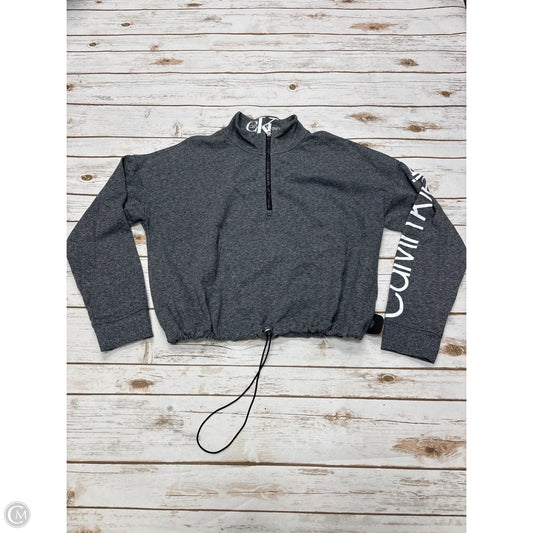 Sweatshirt Collar By Calvin Klein In Grey, Size: L