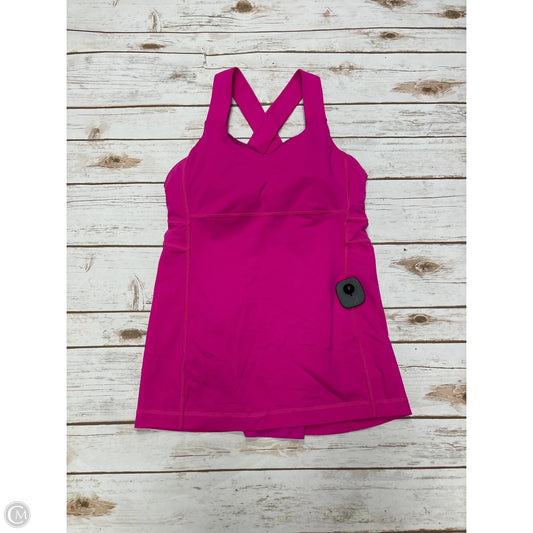 Athletic Tank Top By Lululemon In Pink, Size: 8