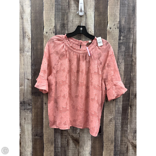 Top Short Sleeve By Loft In Mauve, Size: S