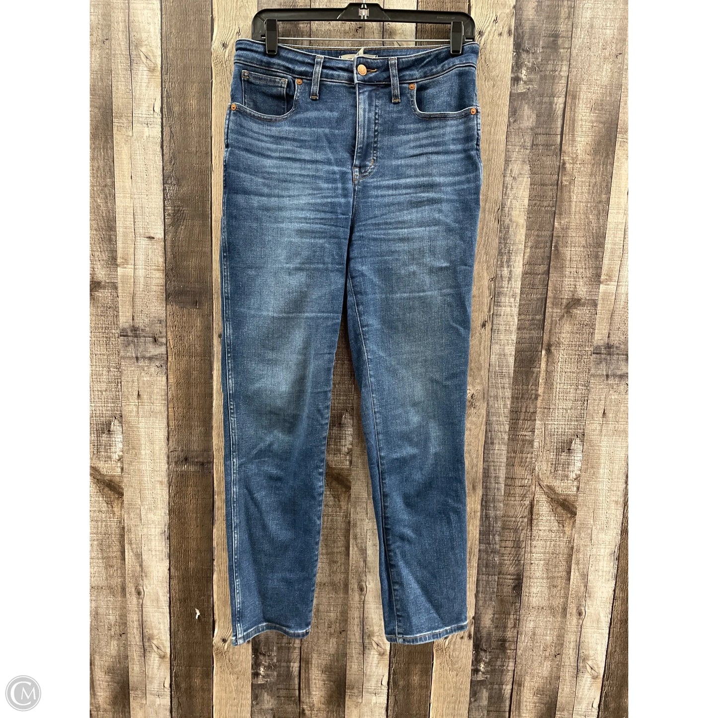 Jeans Straight By Madewell In Blue Denim, Size: 10