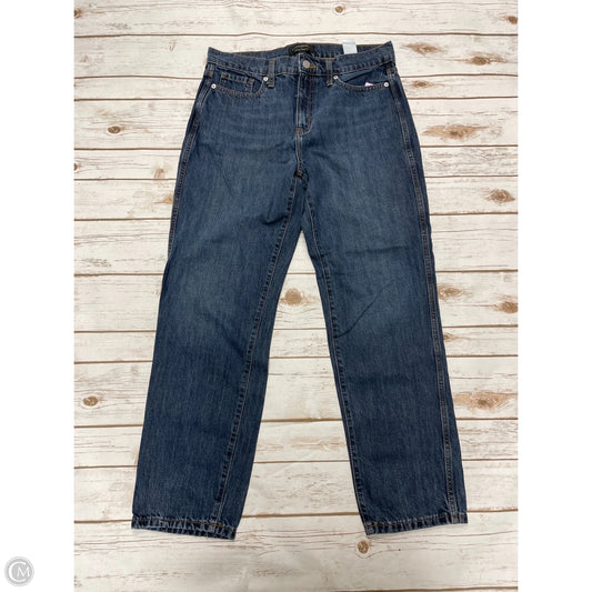 Jeans Straight By Banana Republic In Blue Denim, Size: 8