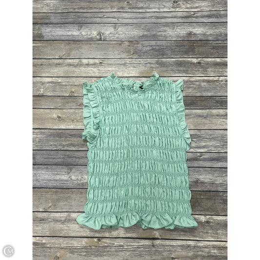 Top Sleeveless By Express In Green, Size: M