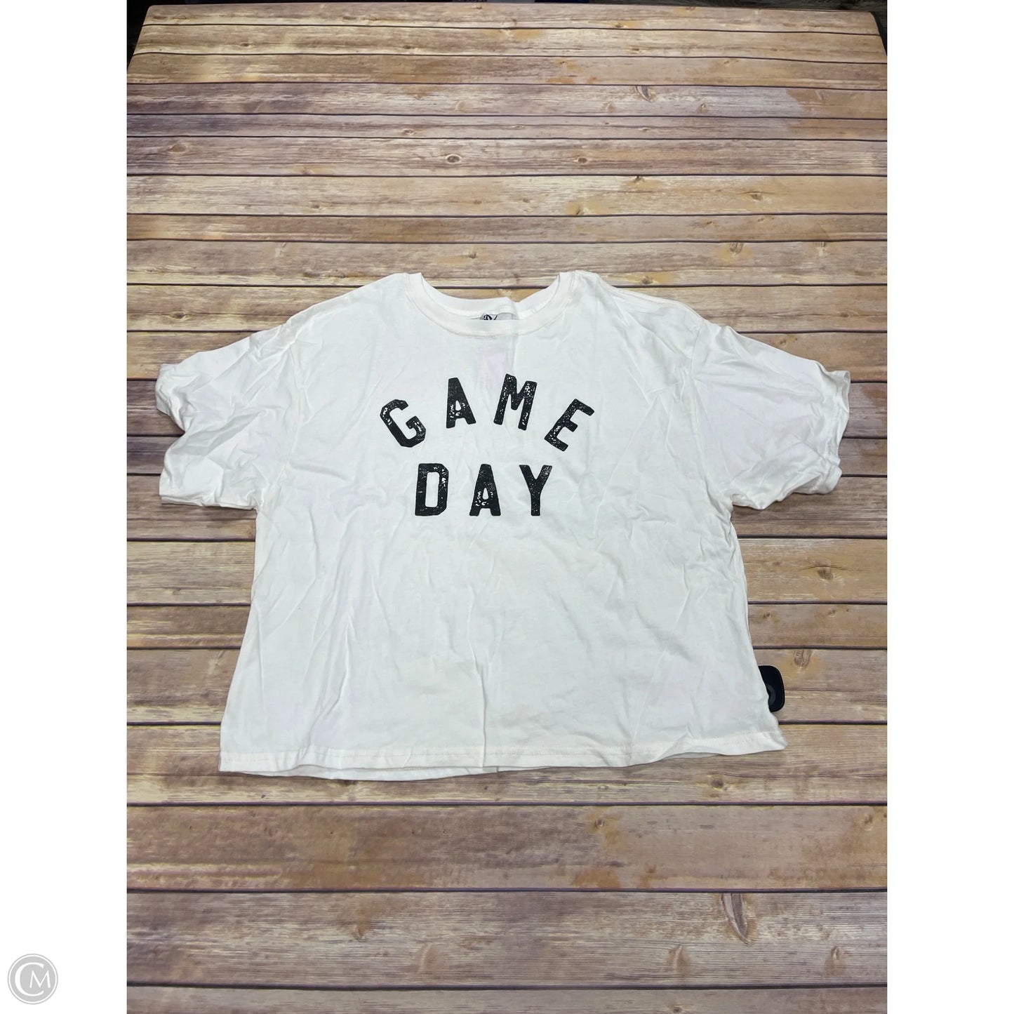 Top Short Sleeve By Cmf In Cream, Size: M