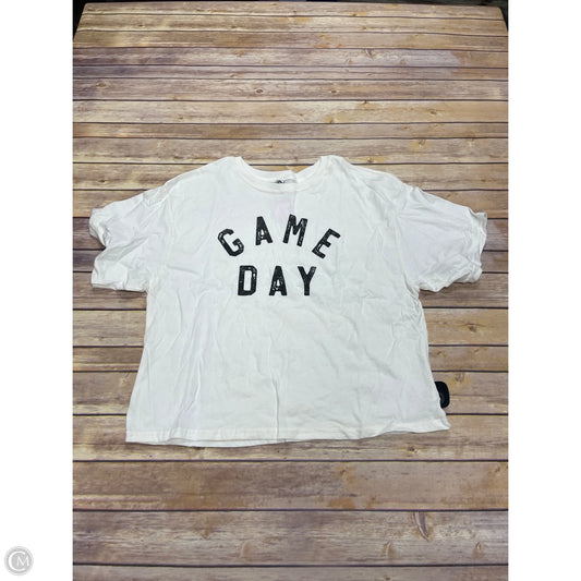 Top Short Sleeve By Cmf In Cream, Size: M