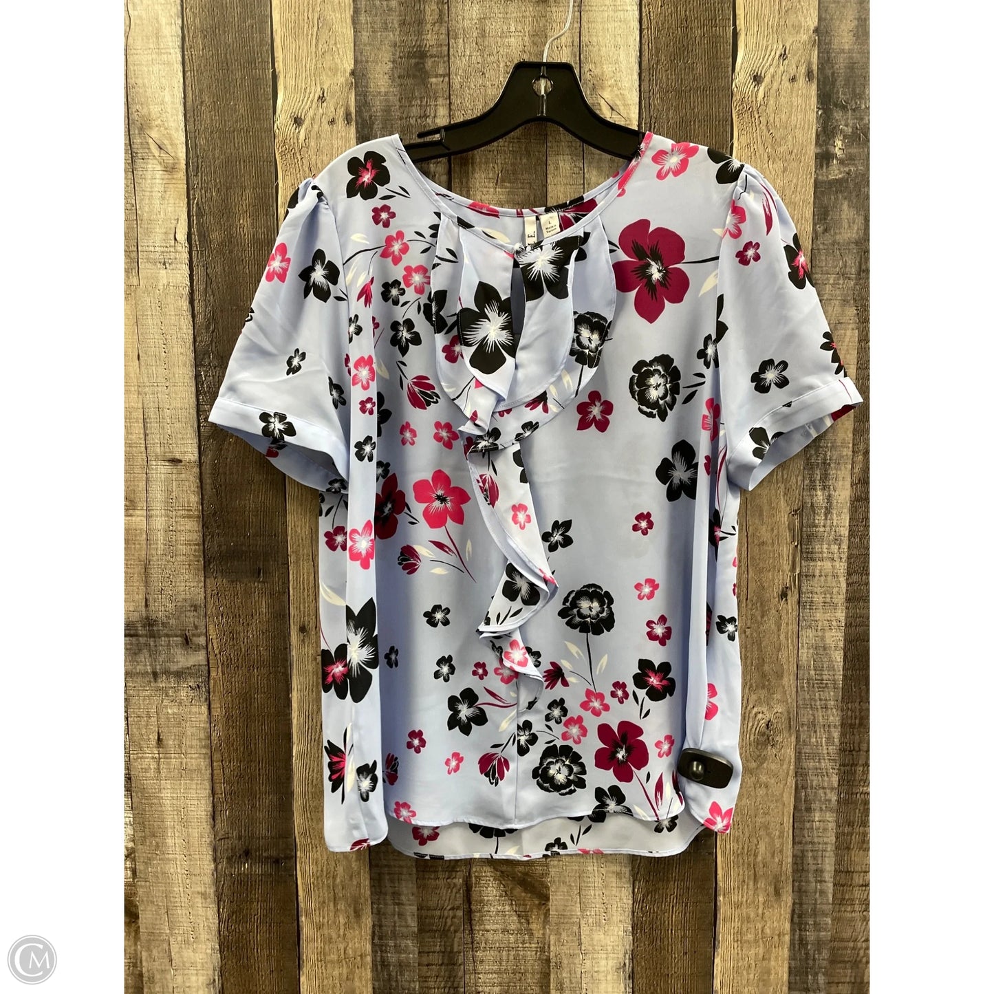 Top Short Sleeve By Elle In Multi-colored, Size: L