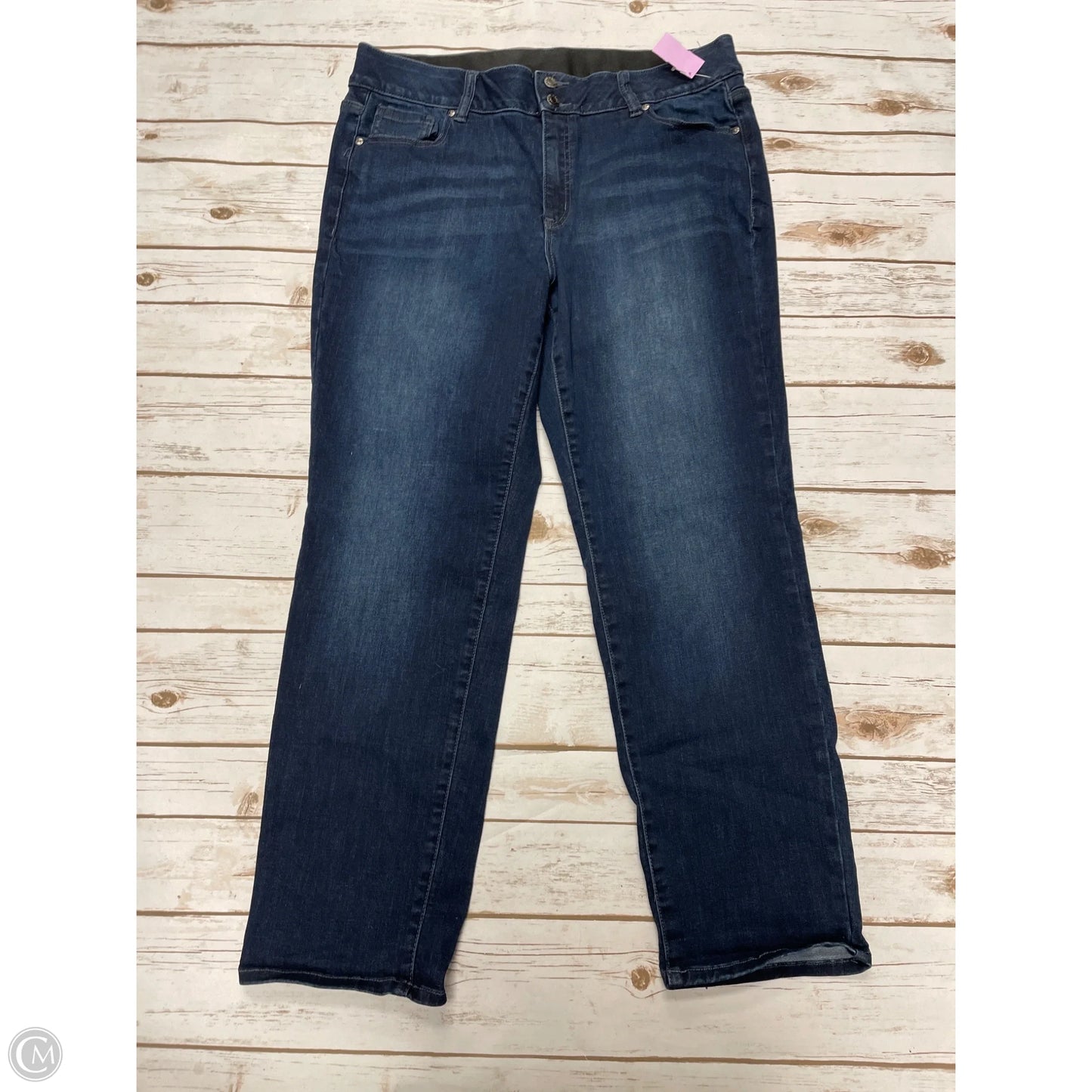 Jeans Straight By Lane Bryant In Blue Denim, Size: 18