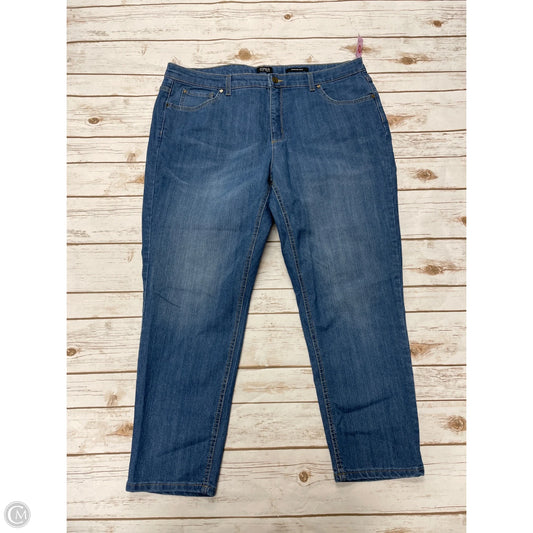 Jeans Cropped By Jones New York In Blue Denim, Size: 20