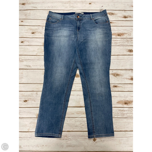 Jeans Straight By Cato In Blue Denim, Size: 16