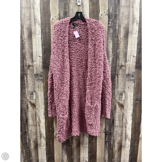 Sweater Cardigan By Ana In Purple, Size: L