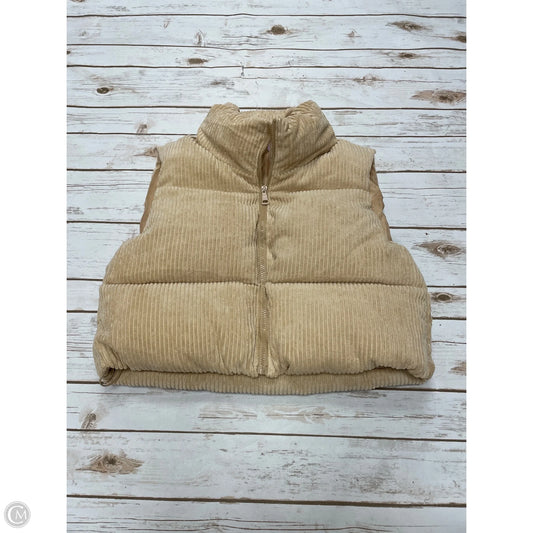 Vest Puffer & Quilted By Cmf In Tan, Size: L