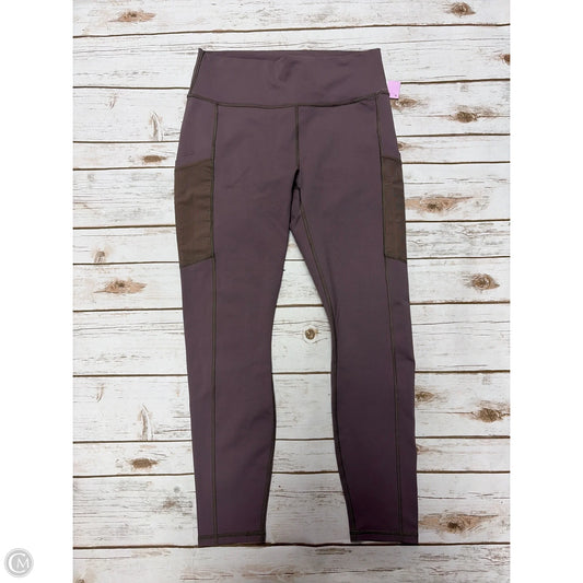 Athletic Leggings By Fabletics In Taupe, Size: L