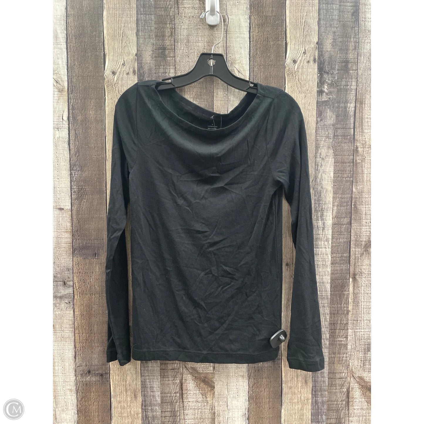 Top Long Sleeve Basic By Gap In Black, Size: M