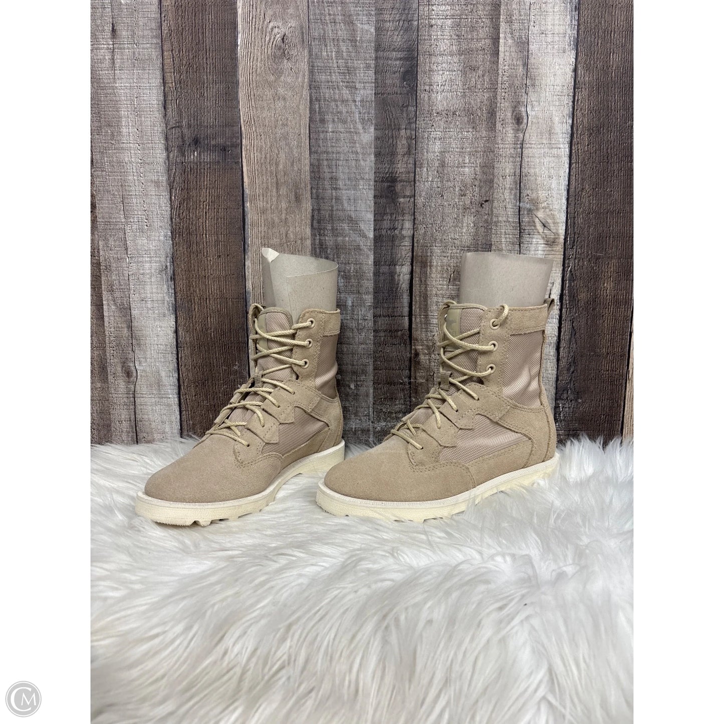 Boots Ankle Flats By Sorel In Beige, Size: 5.5