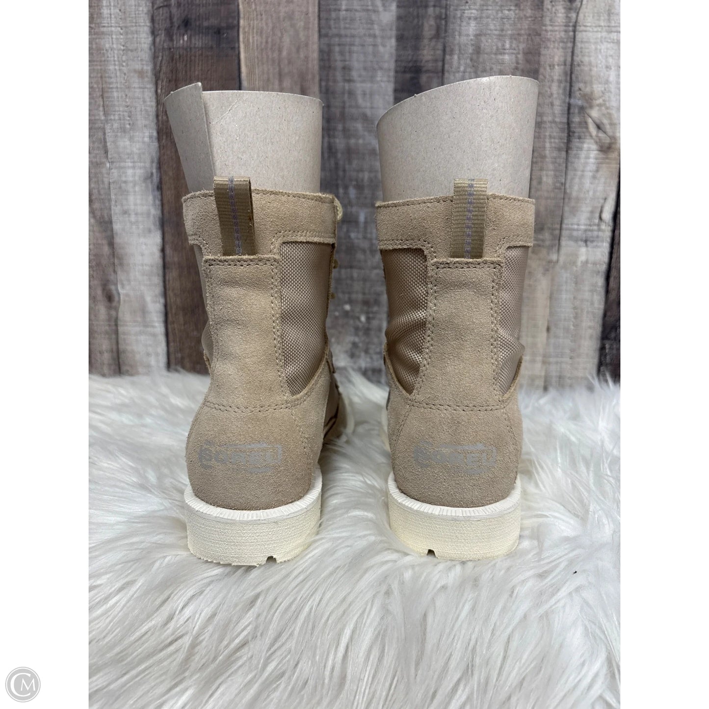 Boots Ankle Flats By Sorel In Beige, Size: 5.5