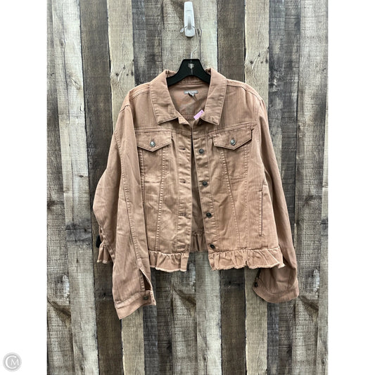 Jacket Denim By Falls Creek In Mauve, Size: 2x