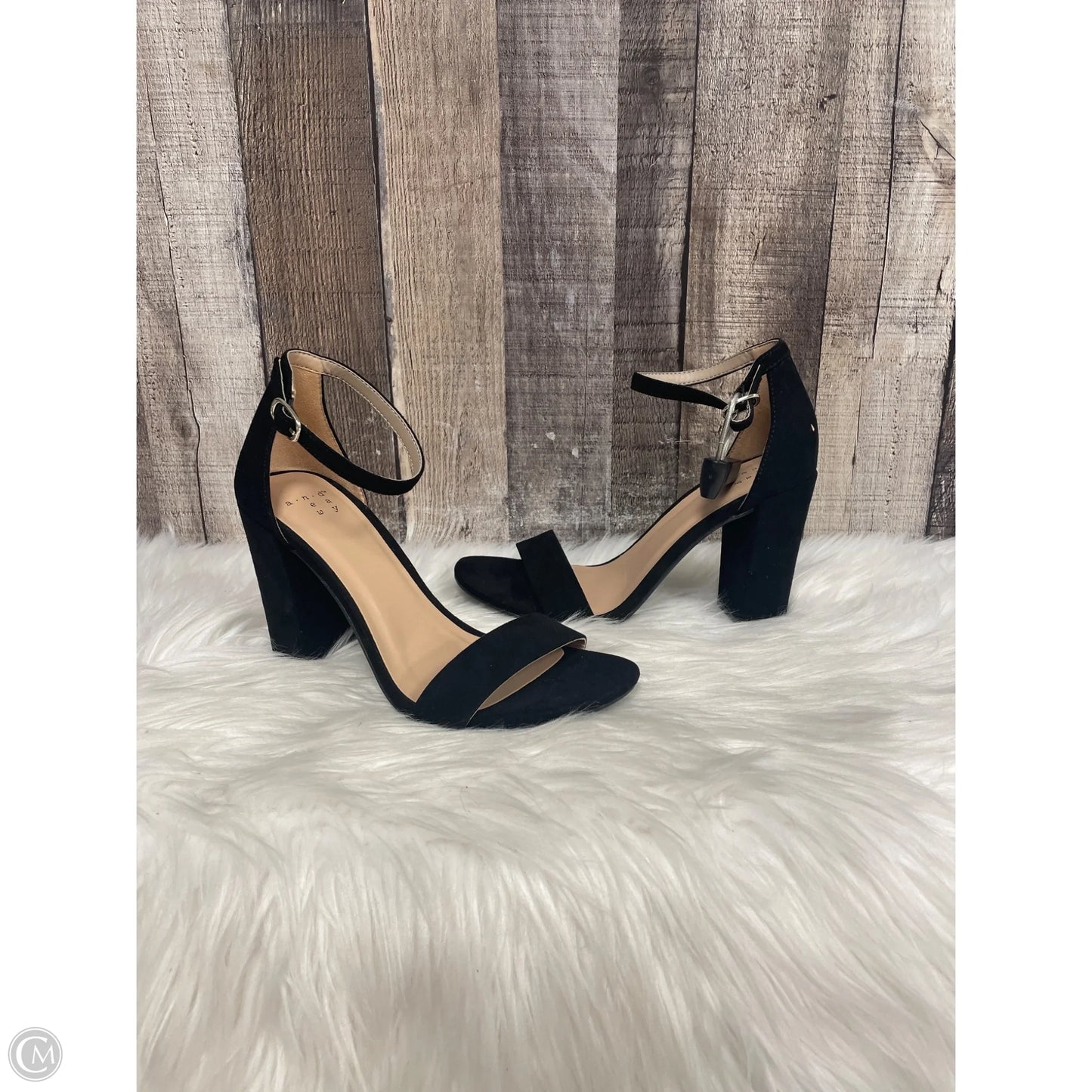 Sandals Heels Block By A New Day In Black, Size: 5.5