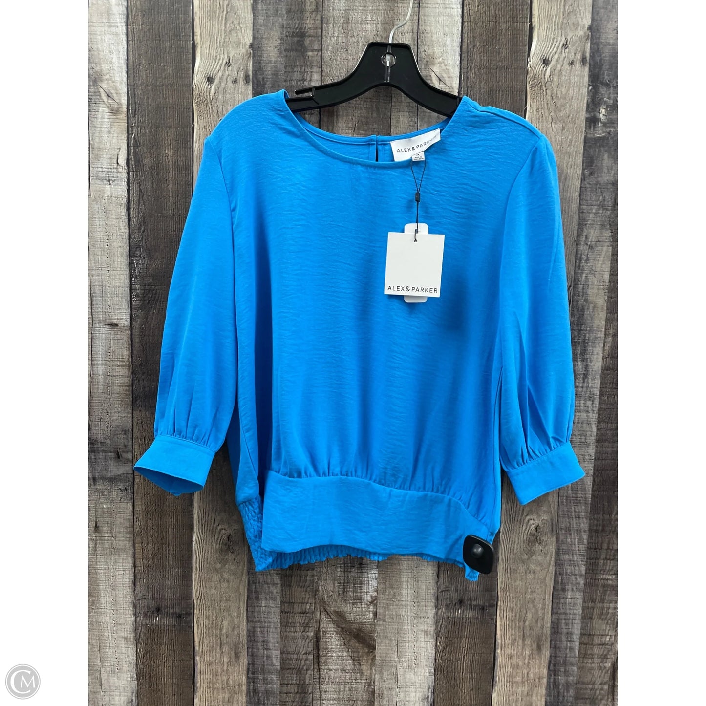 Top Short Sleeve By Cme In Blue, Size: M