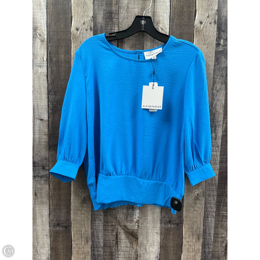 Top Short Sleeve By Cme In Blue, Size: M