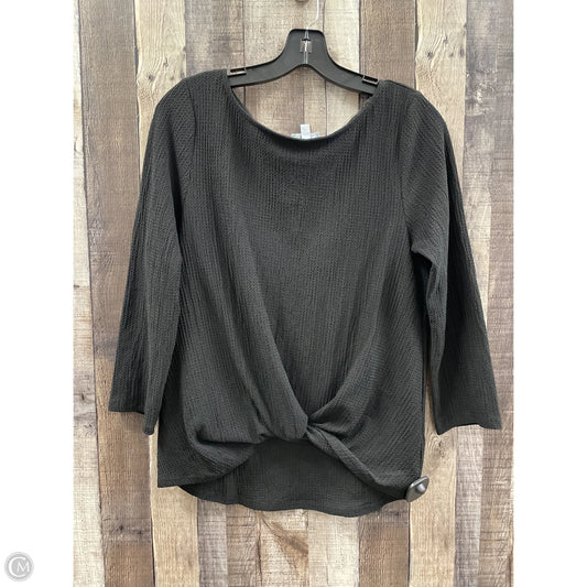 Top 3/4 Sleeve By Cme In Black, Size: S
