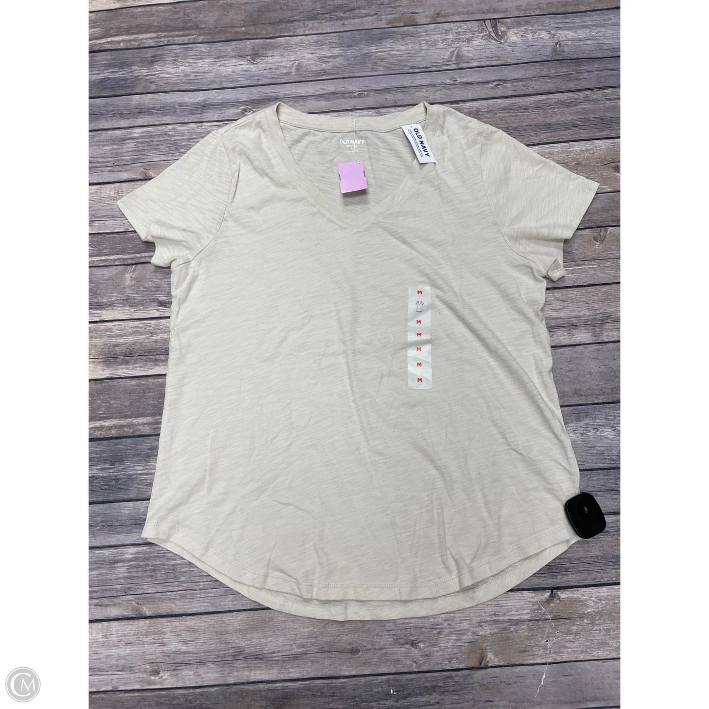 Top Short Sleeve Basic By Old Navy In Beige, Size: M