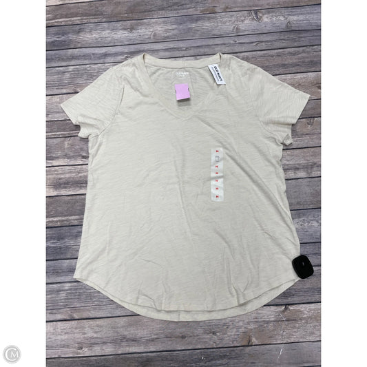 Top Short Sleeve Basic By Old Navy In Beige, Size: M