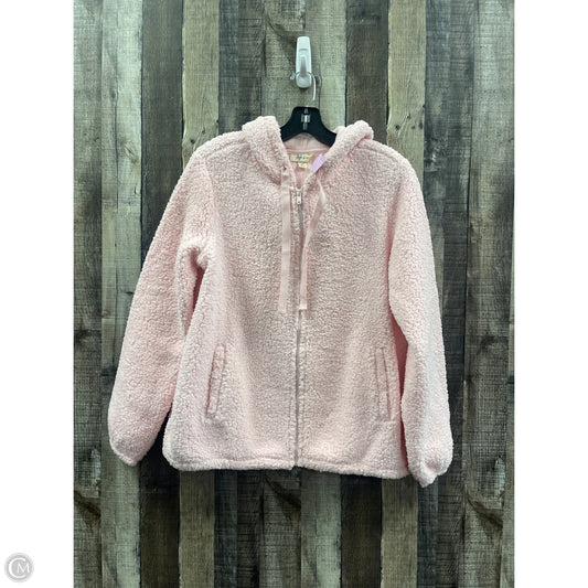 Jacket Fleece By Style And Company In Pink, Size: S