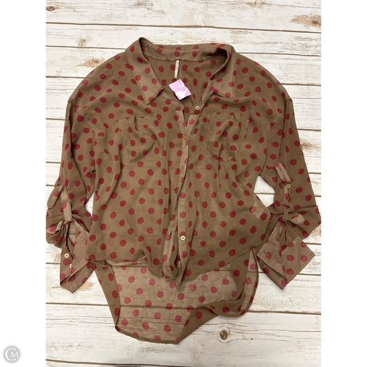 Top Long Sleeve By Free People In Polkadot Pattern, Size: S