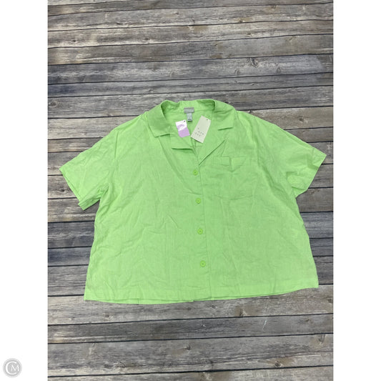 Top Short Sleeve By A New Day In Green, Size: L
