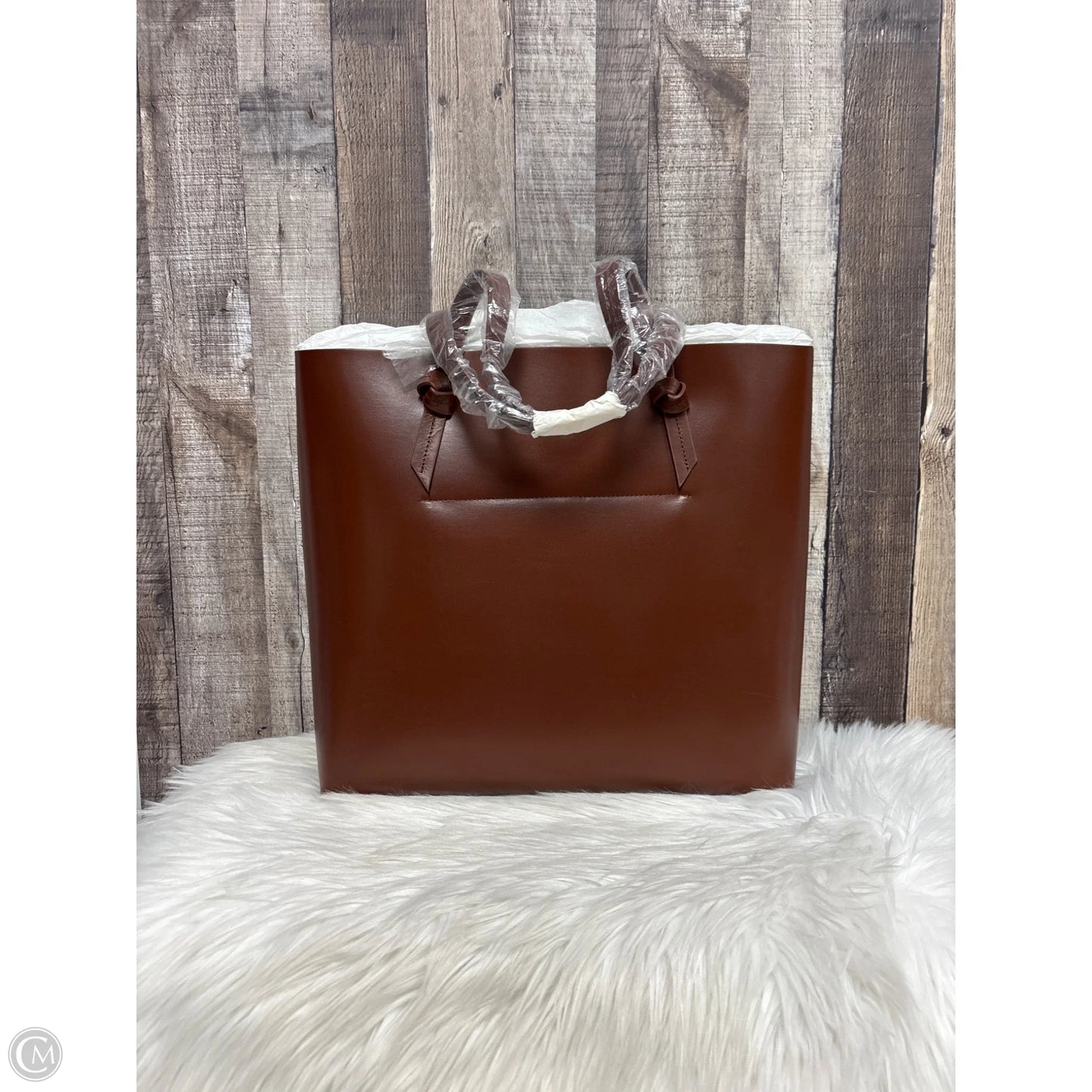 Tote Leather By Clothes Mentor, Size: Large