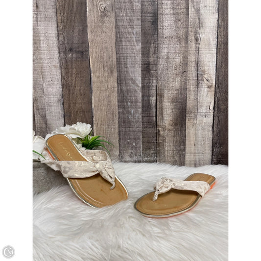 Sandals Flats By Cme In Gold, Size: 6