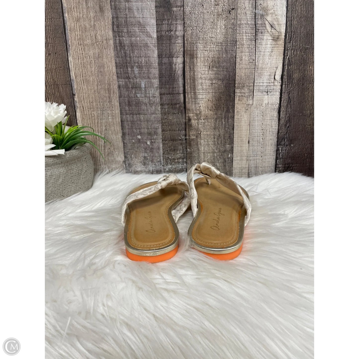 Sandals Flats By Cme In Gold, Size: 6