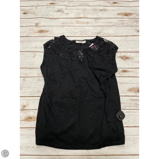 Top Sleeveless By Loft In Black, Size: M