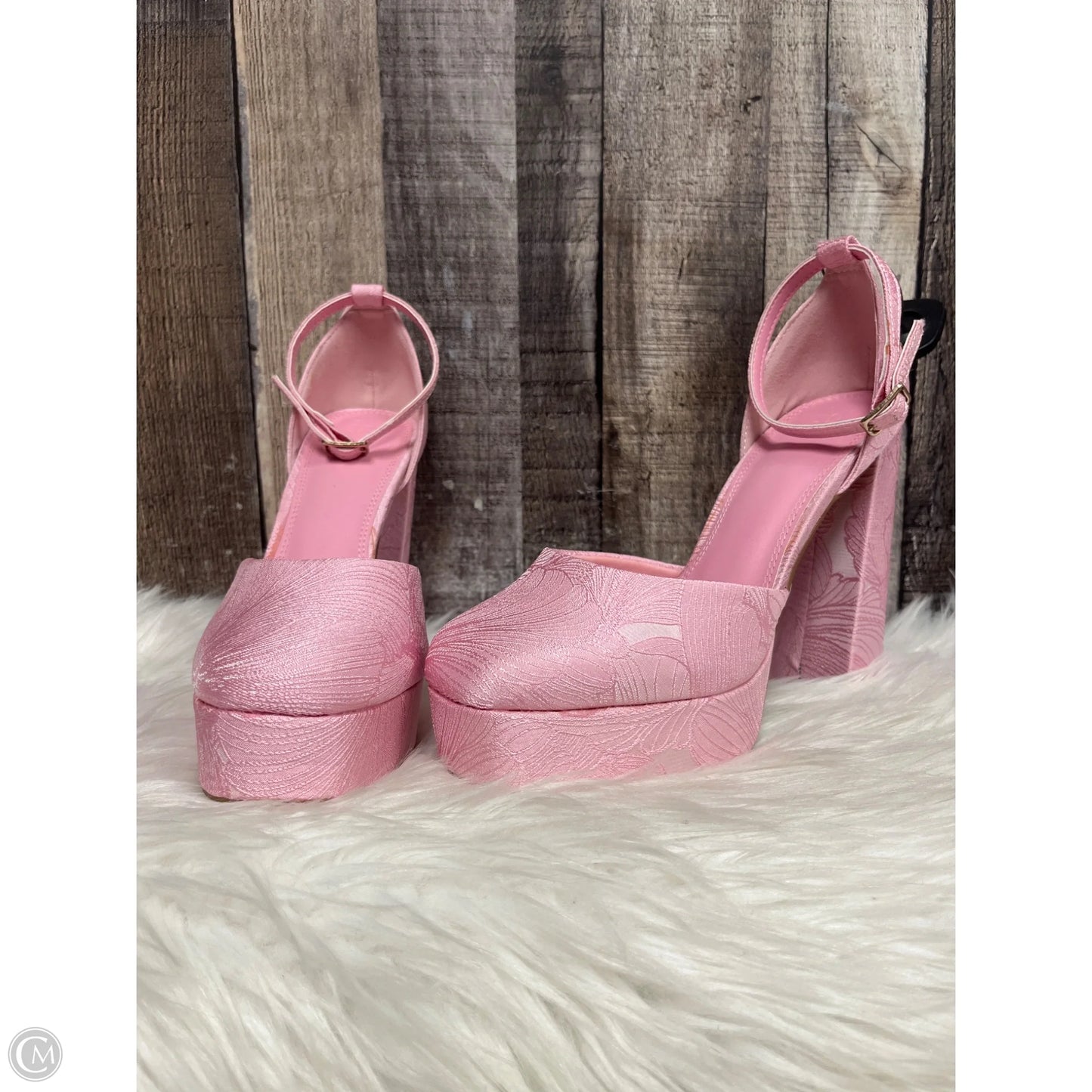 Shoes Heels Block By Asos In Pink, Size: 8