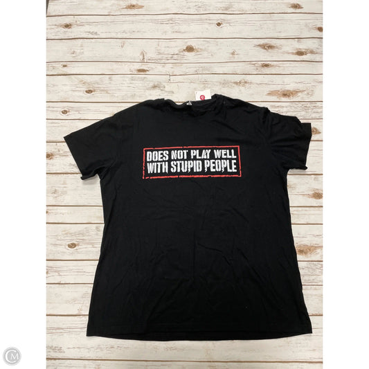 Top Short Sleeve Basic By Cme In Black, Size: 2x