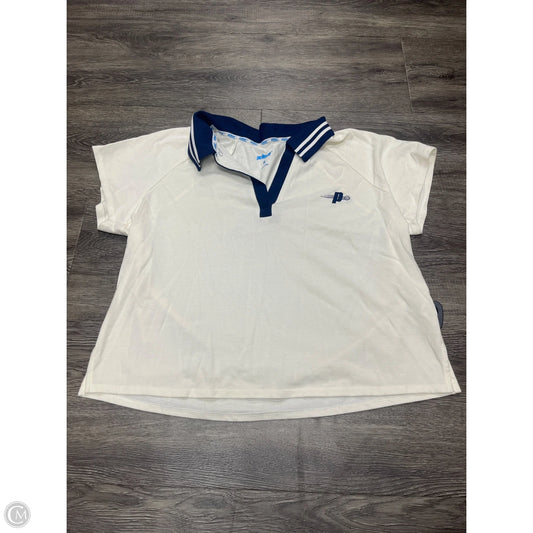 Athletic Top Short Sleeve By Cme In Cream, Size: Xl