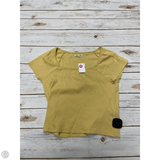 Top Short Sleeve By Madewell In Yellow, Size: Xl