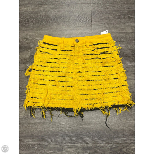 Skirt Mini & Short By Akira In Yellow, Size: S