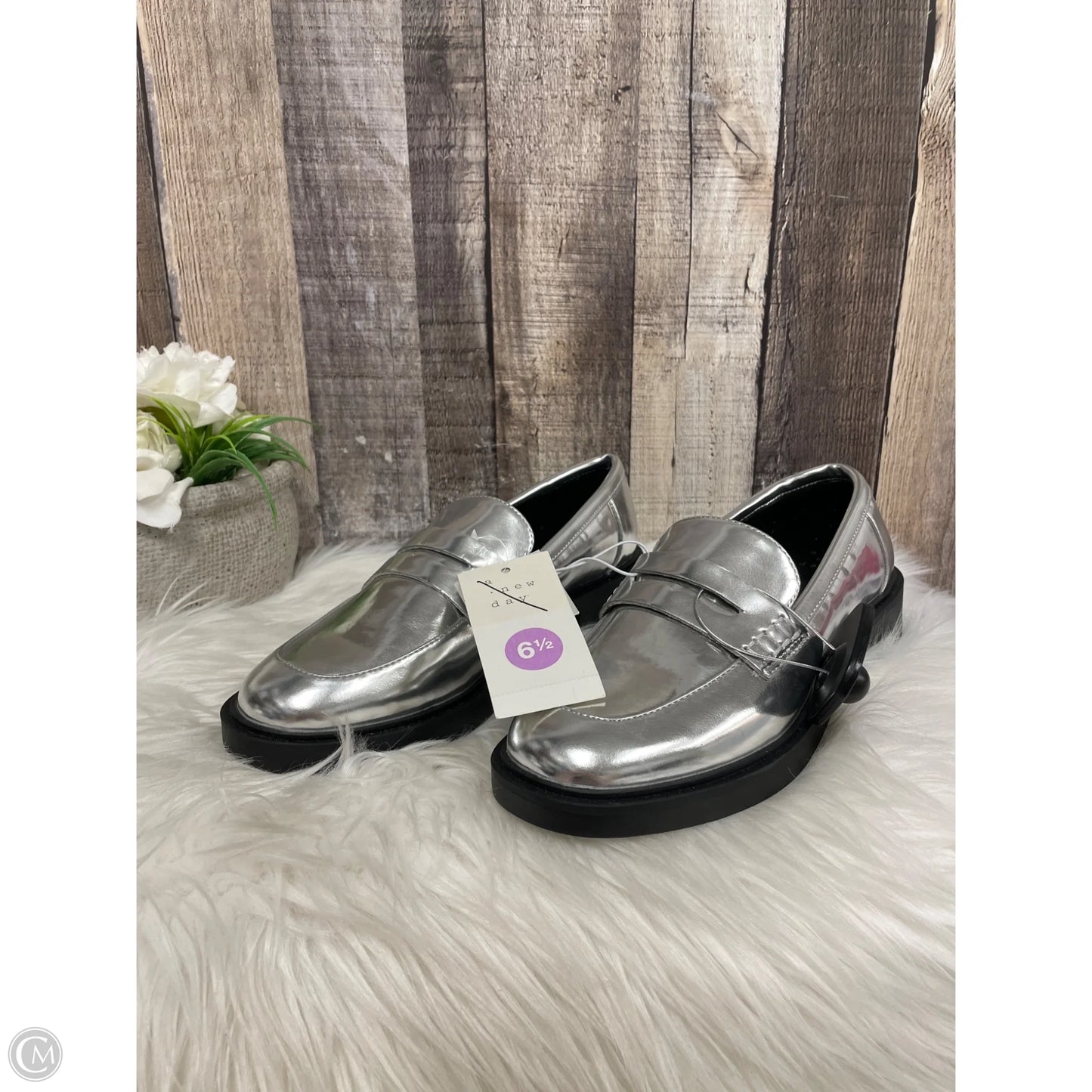 Shoes Heels Block By A New Day In Silver, Size: 7