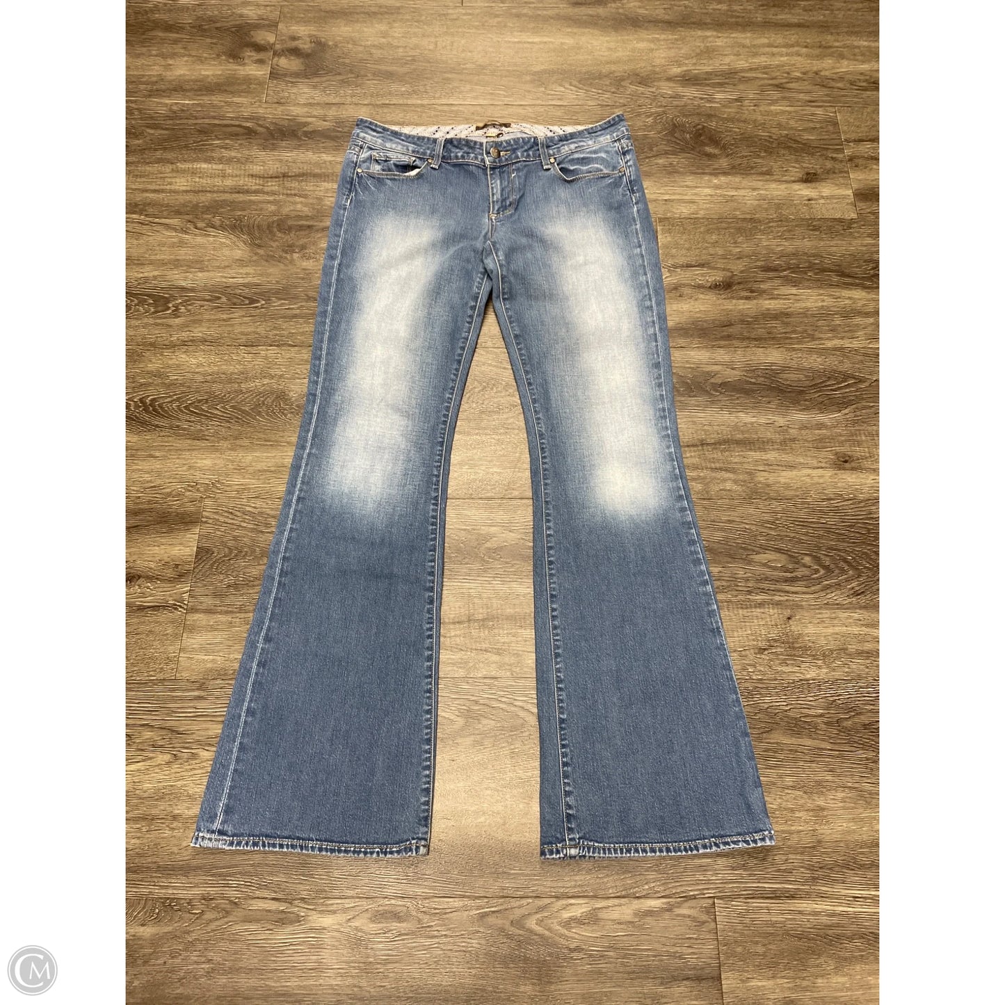 Jeans Flared By Paige In Blue Denim, Size: 12