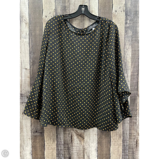 Top 3/4 Sleeve By Evan-picone In Polkadot Pattern, Size: Xl