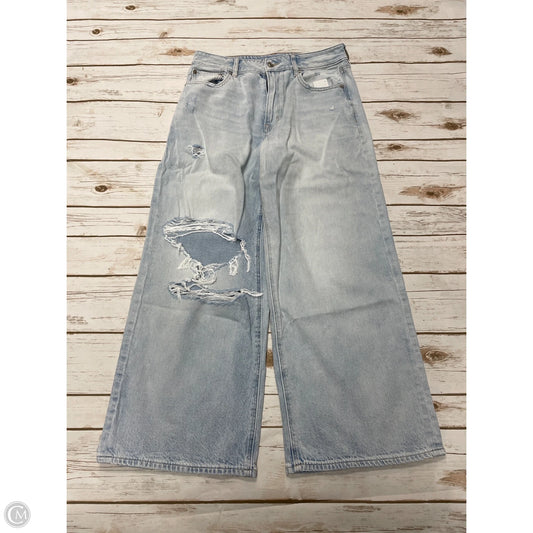 Jeans Wide Leg By American Eagle In Blue Denim, Size: 6