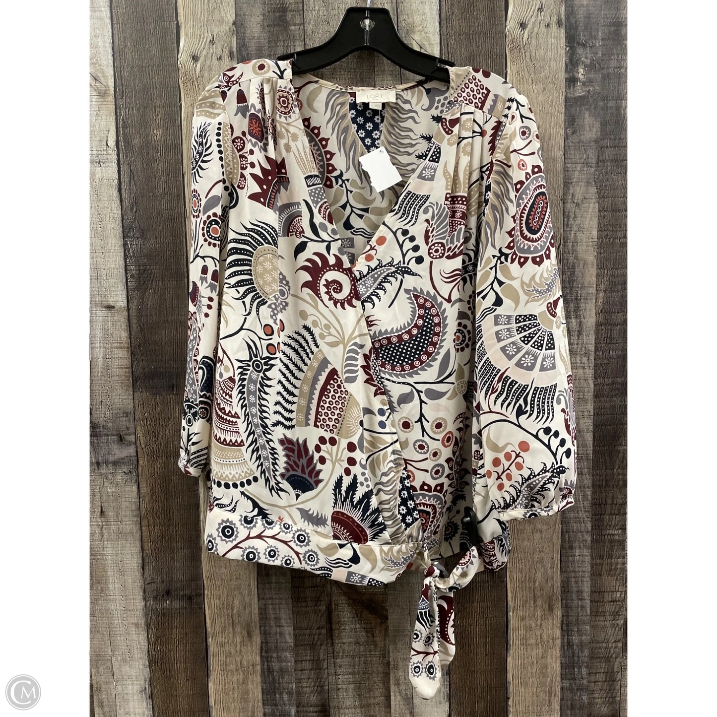 Top Long Sleeve By Loft In Multi-colored, Size: Medium