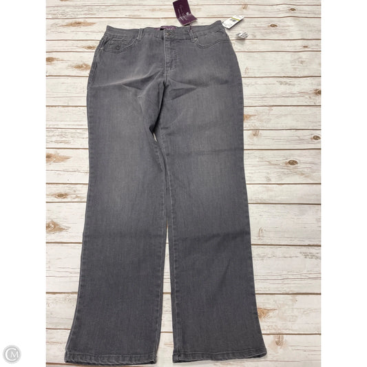 Jeans Straight By Gloria Vanderbilt In Grey Denim, Size: 14