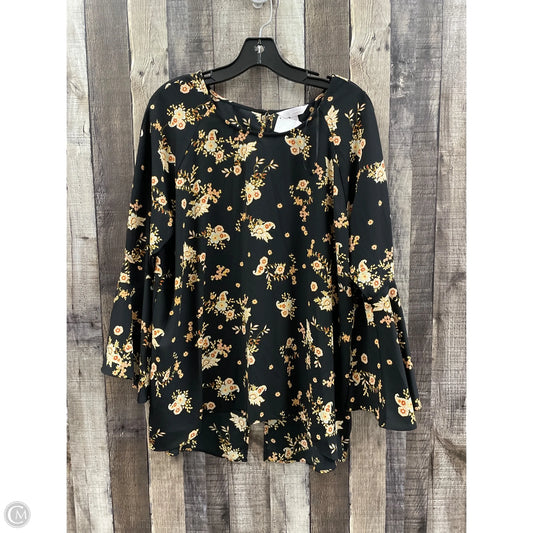 Top Long Sleeve By Lc Lauren Conrad In Multi-colored, Size: Xxl