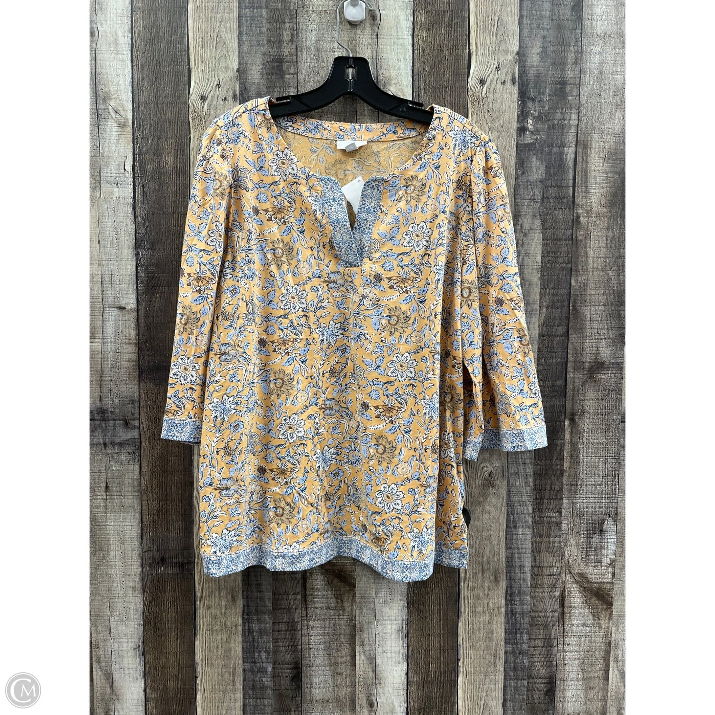 Top 3/4 Sleeve By J. Jill In Multi-colored, Size: L